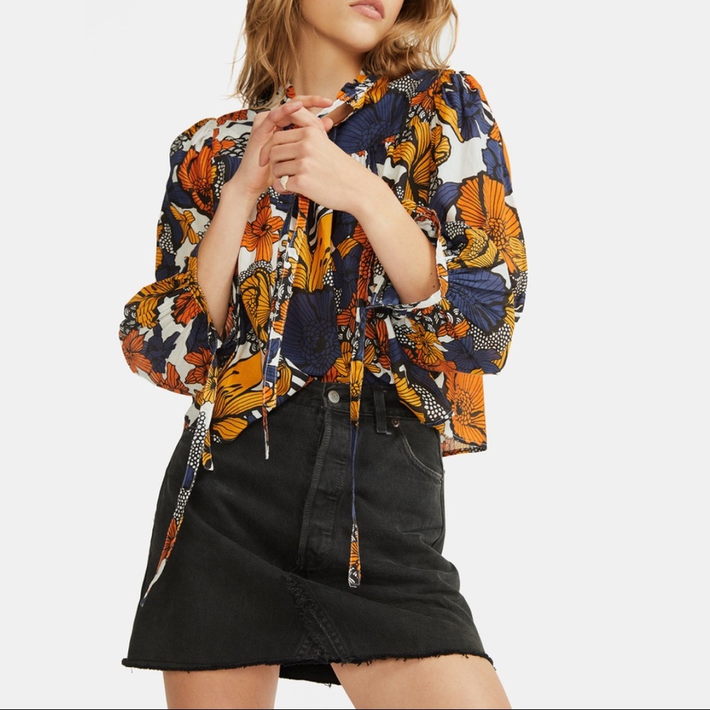 WARM Goop Retro Floral Mystic Long Sleeve Top